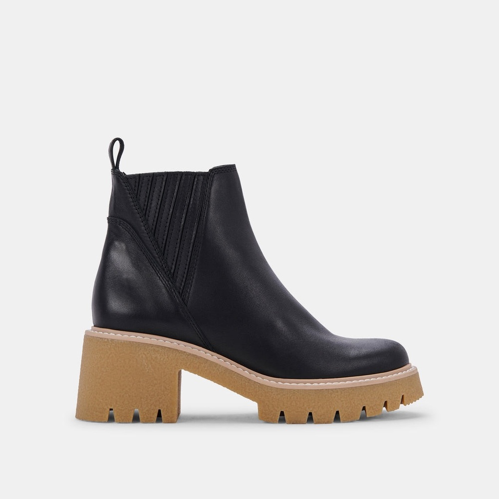 Dolce vita black platform Chelsea Harte boots size 9. GUC